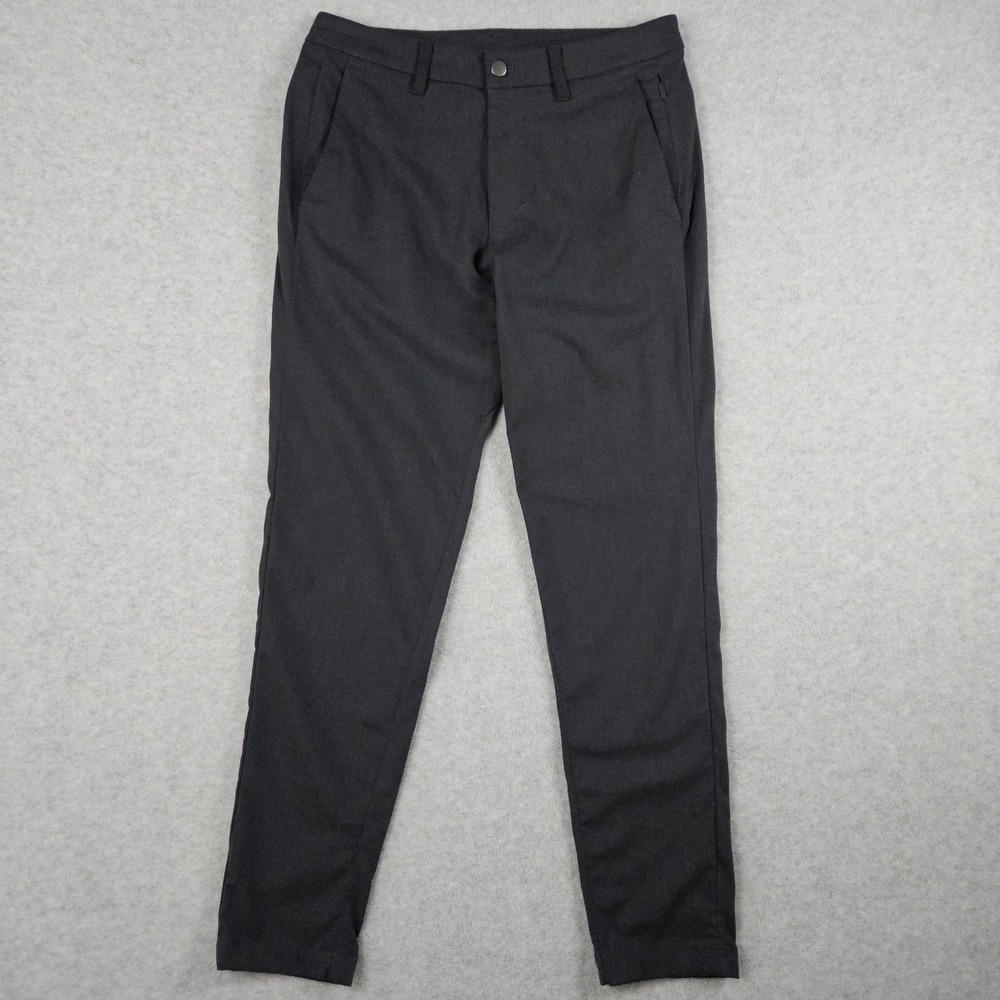 Lululemon (Men's 33x31) Charcoal Gray Commission Pants Slim Wool Chino Golf